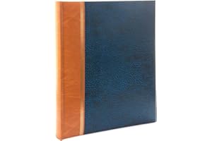 Kenro Grace Classic Photo Album for 300 Photos 6x4 / 10x15cm - Navy Blue Faux Leather Slip-In Pages & Memo Space. Premium Photo Album for All Occasions - KD111UE
