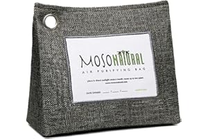 Moso Natural Sac purifiant d'air de 600 g | Absorbeur d'odeurs de charbon de bambou de qualité supérieure | Désodorisant pour grands espaces, chambre, cuisine, sous-sol | Éliminateur d'odeurs