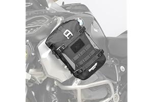 Rhinowalk Sac de protection pour pare-chocs avant de moto - 6 l - Étanche - Avec système MOLLE - Accessoires de moteur professionnels - Noir