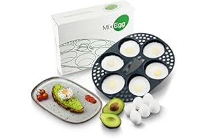 Wundermix - MixEgg pour Monsieur Cuisine • Insert pour pocher des œufs • Oeufs pochés avec MC Smart, Trend, Connect • Cuiseur à œufs pour 6 œufs