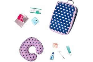 Our Generation- Accesorios para muñecas - Maleta y Almohada de Viaje, Color (Battat BD37987Z)