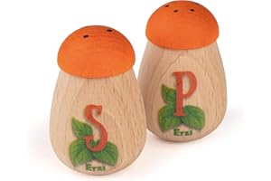 Erzi 10653 - Saliera e pepiera in legno per bambini, gioco di ruolo