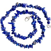 Collana Con Ciondolo Tartaruga In Lapislazzuli Vero – Perle Tonde 8 Mm, Blu Naturale, Argento Placcato
