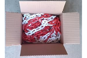 SNS SAFETY LTD Chaîne de Signalisation en Plastique 6mm (Rouge Blanche, 12,3 mètres)