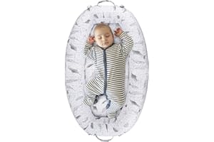 TOOGEL Nid pour Bébé, Cocon de Bébé 78x52cm, Reducteur de lit Bébé Résistant à Urine Baby Nest Pliable Gonflage pour Nouveau-né avec Couverture Amovible Portable pour Voyager