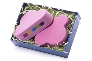SANDINE SILKY SKIN Regenbogen-Badebomben für Kinder und Frauen – Regenbogenwolken-Badebombe – blasenreiche Badesalze für Entspannung – Aromatherapie Badebombe Spa Fizz – tolles von Sandine 1 Pack (2 Pack Rosa)