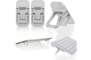 LLOUSSAK 2 Stück Tastatur Ständer Erhöhung,Faltbare Laptopständer,Verstellbarer Laptop Füße mit Anti Rutsch Silikon,Unsichtbar Tastatur Erhöhung,Magnetische Fußwärmer Pads für Allen Laptops,Notebook