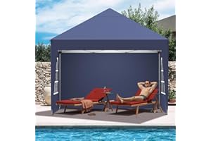 Kidsgigglz Tonnelle Pliante 3x3 Imperméable, Tonnelle de jardin Exterieur, Chapiteau de Jardin Exterieur, Hauteurs Réglables, Anti-UV50+ avec 4 Parois Latérales pour Camping Festival Plage, Anthracite