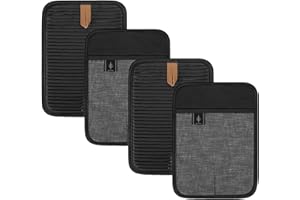 BONTHEE Presina in cotone resistente al calore, grande presina antiscivolo per cucinare, accessori da cucina, set da 4 pezzi, colore nero