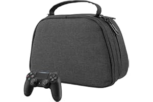 Geekria Controller Gaming Case Compatible with DualSense Edge Microsoft Xbox One S Wireless Controller, Sony PlayStation 5 Controller, PS5, PS4 Controller Carrying Protection Bag (Black)