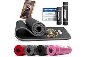 ‎NEOLYMP NEOLYMP extra dicke und rutschfeste Fitnessmatte mit Fitness E-Book und Tragegurt - Pilatesmatte, Yoga Matte, Sportmatte, Gymnastikmatte, Trainingsmatte