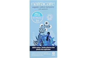 Natracare - Tampón Extra con Aplicador - Producto Natural - Ideal para Flujo Menstrual de Medio a Intenso - Sin Plásticos ni Químicos - Suave y Fácil de Colocar - Aptos para Veganos - 16 Tampones