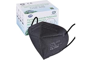 ctc connexions Masque FFP2 / KN95-5 couches de masque de protection individuelle-norme CE certification EN149-haute efficacité de filtration masque emballé individuellement-boîte de 5 pièces