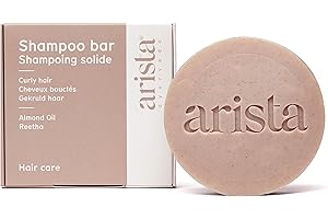 ARISTA AYURVEDA Arista Champú sólido pelo rizado vegano | Aceite almendras dulces, manteca de karité y polvo de reetha Ayurveda | Champú hidratante sin sulfatos ni parabenos