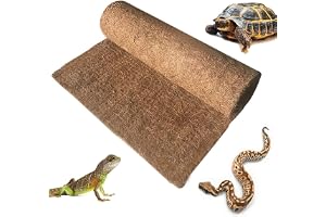 Reptile Carpet,Coconut Fiber Substrate,Lizard Cage Mat,Coco Fiber Liner,Snake Bedding,Natual Coconut Fiber Carpet for Bearded Dragon,Turtles,Iguana,Tortoises (31.5" x 15.7")