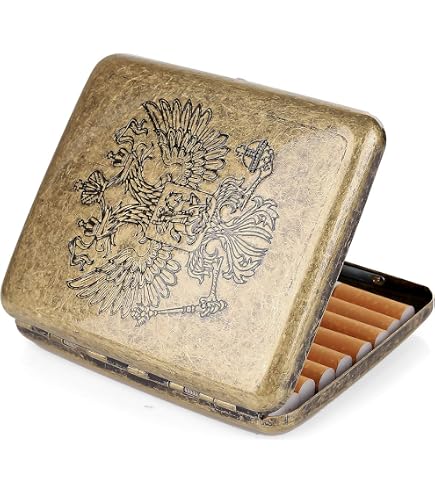 Youeon 2 Stück Vintage Metall-Box Mit Edelstein – Retro Flipbox, Bruchfest, Für Karten & Kleinkram