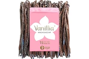 15 Vainas de Vainilla Bourbon de Madagascar • Grand CRU 2025 • 14/16cm • FreshZIP Vanillia