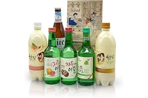 ‎KONGZEE Sulsul Box mit 6 koreanischen alkoholischen Getränken - Ausgewählter Mix aus vielseitigen Getränke-Spezialitäten aus Korea
