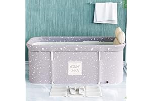 HIDYLIU Portatile Pieghevole Famiglia Vasca Da Bagno, Non Inflatable Bathtub, Bacino Immersione Bambini Ammollo In Piedistallo, Materiale PVC, Disponibile in tutte le stagioni, Doccia Calda
