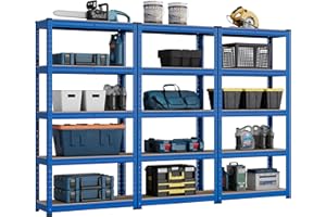 Racking Solutions Heavy Duty Garage Racking 3 Bay MEGA DEAL 175KG Per Shelf (1500mm H x 750mm W x 300mm D)
