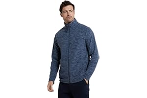 Mountain Warehouse Snowdon Mens Full Zip Fleece - Midlayer Pullover, Breathable Jacket, Soft Outerwear, Smooth Fleece Top - For Spring Summer, Travelling