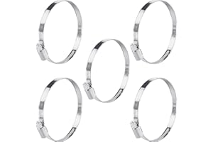 Poppstar Fascette stringitubo in acciaio inox 70-90mm con larghezza di banda 9mm, W2 (5 pezzi)