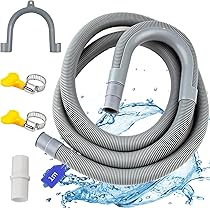 Ncheli Kit Prolunga Tubo Di Scarico Per Lavatrice - 1.5 Metri, Flessibile, 4 Connettori, Adatto A Tutte Le Marche