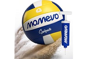 Momevo Sunsetter Pallone Pallavolo - Pallone Beach Volley, confermato DVV, misura ufficiale 5, superficie morbida in poliuretano, ideale come regalo
