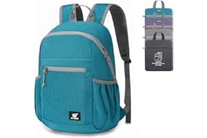 SKYSPER Mochila Plegable avec Protection RFID, 18L Mochila de Senderismo Antirrobo Pequeña Mochila Ultra Ligera para Viajes Senderismo Ciclismo