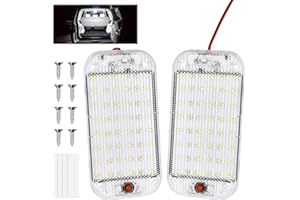 URAQT Car Led Interior Lights, 2 Pack Touch Car Ceiling Lights, 10W 48 LED Vehicle Lighting Lamp with on/off Switch, Portable Universal Cars Roof Bright Interior Light for Cars, Rvs, and Trucks