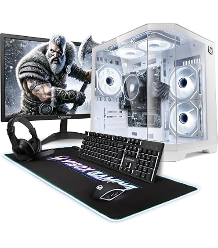 PC Gaming Fixed Desktop Computer GeForce 4GB GDDR5 - Monitor