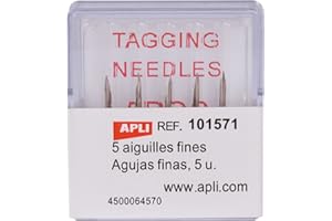 APLI AGIPA Bte de 5 Aiguilles Fines pour Pistolet textile REF 101546