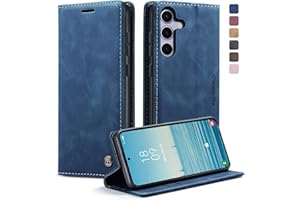 KZB Handyhülle für Samsung Galaxy S25 5G Hülle Premium Leder Klappbar Tasche Flip Case Magnet Kartenfach Standfunktion Klapphülle Schutzhülle für Samsung Galaxy S25 6,2'' - Blau