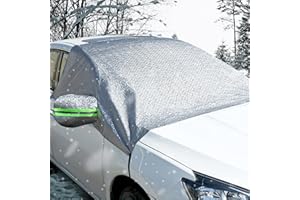 HOPTON Frontscheibenabdeckung Winter, Windschutzscheibenabdeckung, Scheibenabdeckung Auto Winter und Sommer, Übergröße Frostschutz Auto Frontscheibe für Autos SUVs Vans