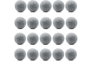 Magicorange Lot de 20 balles de tennis prédécoupées pour déambulateur et pieds de meubles, protection du sol, revêtement en feutre robuste et durable (gris)