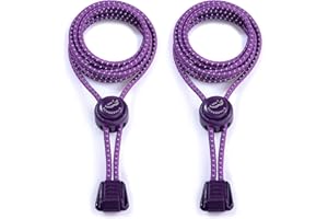 SCHNÜRRLIE Schnürsenkel - elastische Schnürbänder ohne Schuhe Binden - Laces rund flach mit Schnellverschluss für Kinder Erwachsene - 100 cm