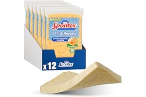 Spontex Moppets épais, 6 Paquets de 2 éponges (Total 12)