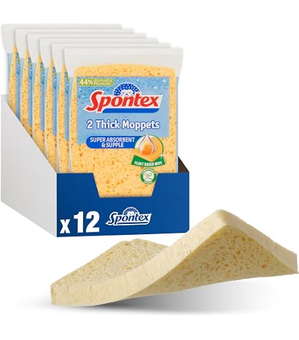 thumbnail image 2 of Spontex Yellow Polishing Sponge – Viskoseschwamm, 135x90x37mm, Made In Germany, For Car Care 2 of 6