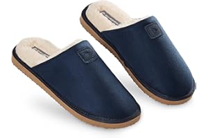 DUNLOP Chaussons Homme, Pantoufles Homme Mémoire de Forme Intérieur Extérieur, Semelles Antidérapantes
