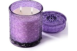 ‎AIRKEEP Airkeep Lavender Vanilla Duftkerze im Glas, 450g groß Kerze mit Brenndauer bis zu 50 Stunden, Natürliche Kerze für Heim Deco, Kerzen Geschenke für Frauen & Männer