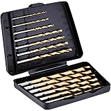 Amazon Basics HSS Bohrer Set Titan-Finish 13-teilig