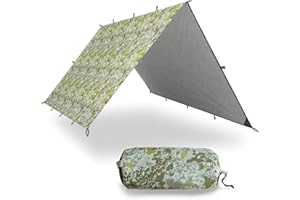 AQUAQUEST Aqua Quest Defender Tarp - Refugio de supervivencia de nailon resistente 100% impermeable, diseño de camuflaje de roca de 3 x 4 m