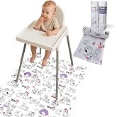 TinyUp Mama Sandalyesi Altı ve Aktivite &Ouml;rt&uuml;s&uuml; &ndash; Tek Kullanımlık, 10 Yaprak, Su Ge&ccedil;irmez, BPA Free, Etrafı Kirden Koruyan, Ta