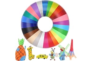 JOSPL 3D Stift Filament PLA, je 5M 3D Pen 1.75mm Packung mit 25 verschiedenen Farben 3D-Drucker Filament Nachfüllpackung Total length 125M