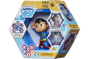 WOW! PODS Superman - Official DC Comics Superhero Light-Up Bobble-Head Figure | Collectable Toy