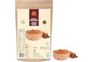 THE WORLDWIDE MINT Ceylon-Zimtpulver 100g | Ethisch Bezogen 100% Authentischer Echter Ceylon | Gemahlener Zimt | Dalchini-Pulver | Premiumqualität | Natürlich | Nicht-GVO | Vegan | Ohne Zusatzstoffe | Ohne Konservierung