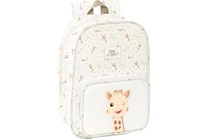 SAFTA Sophie La Girafe Sac à dos d'écolier Sophie La Girafe Beige 20 x 28 x 8 cm, Beige clair, Estándar