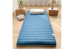 FZKUN Materasso, in stile minimalista, pieghevole, con superficie morbida trapuntata, supporto leggero in schiuma, per dormitorio studentesco, campeggio, camera degli ospiti