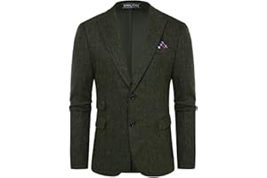 PJ PAUL JONES Sakko Herren Vintage British Blazer 2 Knöpfe Business Anzugjacke Tweed Sakko