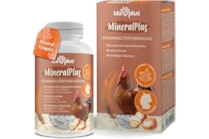 Ida Plus MineralPlus Aliment complémentaire pour poulets - Minéraux de qualité supérieure pour poules - Minéraux pour poules et mélange de vitamines pour poulets - Approvisionnement complet -